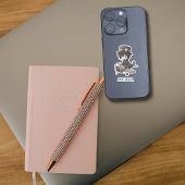 Gothic Boy Pilot flies Airplane Personalized Anime Aufkleber