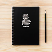 Gothic Boy Pilot flies Airplane Personalized Anime Aufkleber