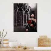 Gothic-Bräune & Rose von Gothic-Pavillon Poster (Küche)