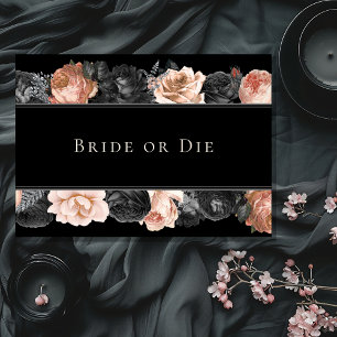 Gothic Braut oder stirb Hochzeit Brautjungfer Vors Einladung