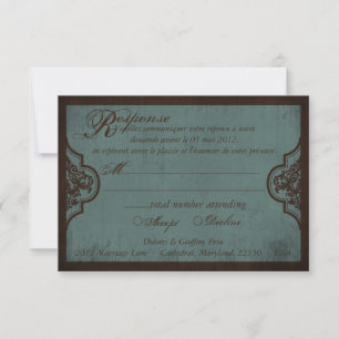 Gothic Braut RSVP Karte_Dolores2 Karte