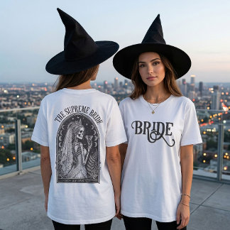 Gothic Braut Skelett Halloween Junggesellinnenabsc T-Shirt
