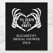 Gothic Brautparty bis Tod tun uns Party Weinetikett (Einzelnes Label)