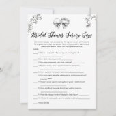 Gothic Brautparty Survey sagt Spielkarte Einladung (Vorderseite)