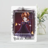 Gothic Bridal Dusche Einladung Little Devil 5 (Stehend Vorderseite)