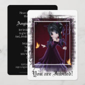 Gothic Bridal Dusche Einladung Little Devil 6 (Vorne/Hinten)