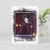 Gothic Bridal Dusche Einladung Little Devil 6 (Stehend Vorderseite)