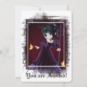 Gothic Bridal Dusche Einladung Little Devil 6