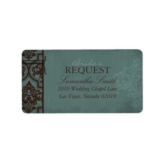 Gothic Bride Address Label B Adressaufkleber (Vorne)