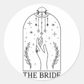 Gothic Bride Coven Tarot Matching Bachelorette Par Runder Aufkleber (Vorderseite)