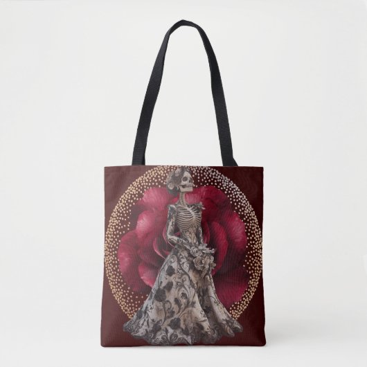 Gothic Bride in Crimson Red Tasche (Vorderseite)