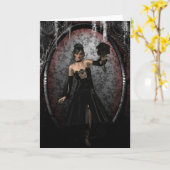 Gothic Bride Karte (Gelbe Blume)