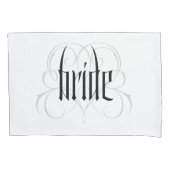 Gothic Bride Lettering Goth Vampire Lacy Heart Kissenbezug (Vorderseite)