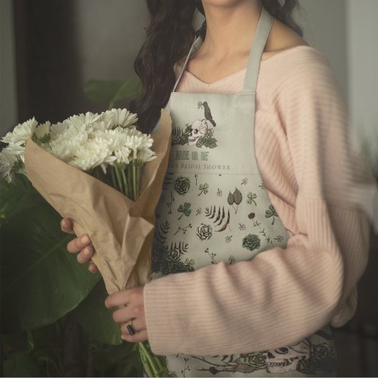 Gothic Bride oder Bloral Skull Irish Wedding Schürze