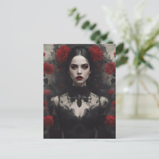 Gothic Bride Postkarte (Stehend Vorderseite)