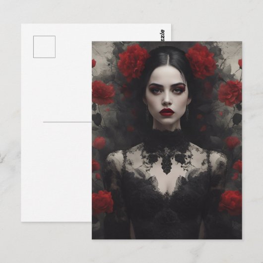 Gothic Bride Postkarte (Vorne/Hinten)