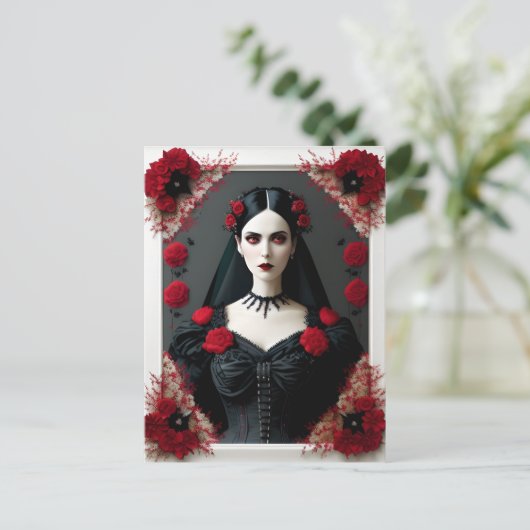 Gothic Bride Postkarte (Stehend Vorderseite)