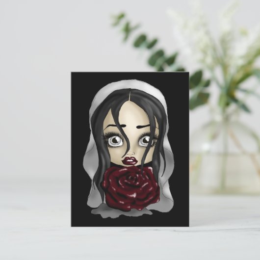 Gothic Bride Postkarte (Stehend Vorderseite)