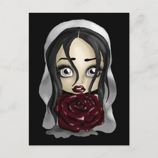 Gothic Bride Postkarte (Vorderseite)