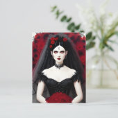 Gothic Bride Postkarte (Stehend Vorderseite)