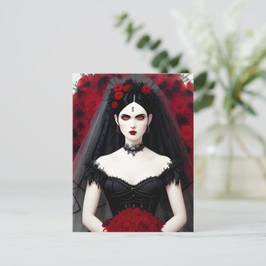Gothic Bride Postkarte (Stehend Vorderseite)