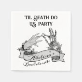 Gothic Bridge oder Die Til Death Bachelorette Week Serviette (Vorderseite)