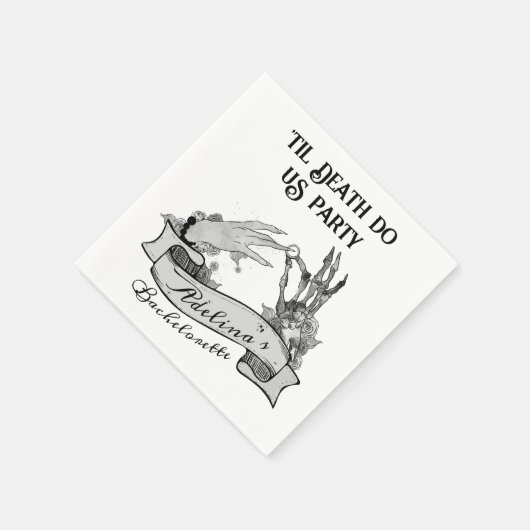 Gothic Bridge oder Die Til Death Bachelorette Week Serviette (Ecke)