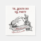 Gothic Bridge oder Die Til Death Bachelorette Week Serviette (Vorderseite)