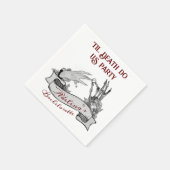 Gothic Bridge oder Die Til Death Bachelorette Week Serviette (Ecke)