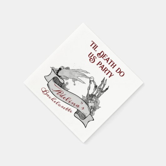 Gothic Bridge oder Die Til Death Bachelorette Week Serviette (Ecke)