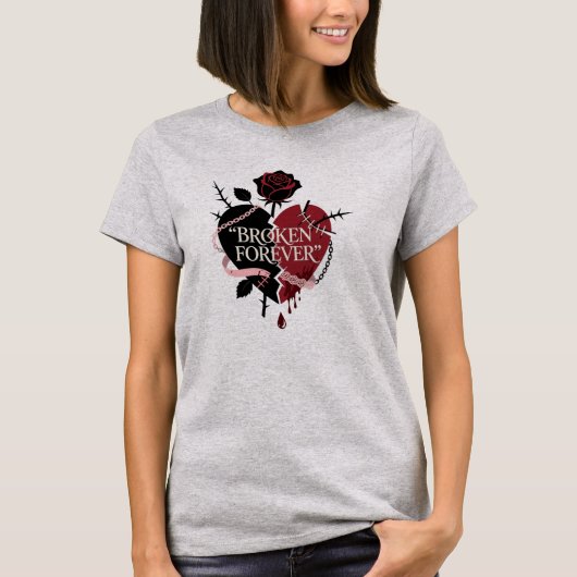Gothic Broken Forever Heart Pet Bandana T-Shirt (Vorderseite)