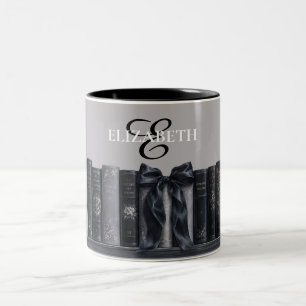 Gothic Bücher Bow Buchliebhaber Personalisiert Zweifarbige Tasse