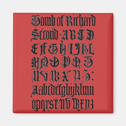 Gothic-Buchstaben-Magnet Magnet (Vorne)