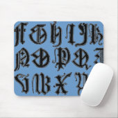 Gothic-Buchstaben-Mauspad Mousepad (Mit Mouse)