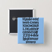 Gothic-Buchstaben-Schaltfläche Button (Vorne & Hinten)