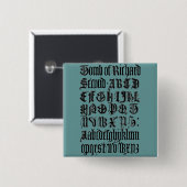 Gothic-Buchstaben-Schaltfläche Button (Vorne & Hinten)