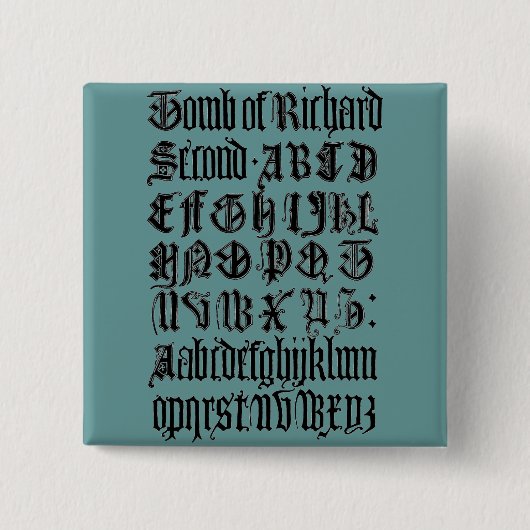 Gothic-Buchstaben-Schaltfläche Button (Vorderseite)