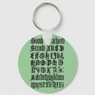 Gothic-Buchstaben-Schlüsselanhänger Schlüsselanhänger