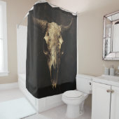 Gothic Bull Skull Decoupage Duschvorhang (Beispiel)