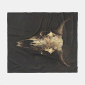 Gothic Bull Skull Decoupage Fleecedecke (Vorderseite (Horizontal))