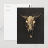 Gothic Bull Skull Decoupage Postkarte (Vorne/Hinten)