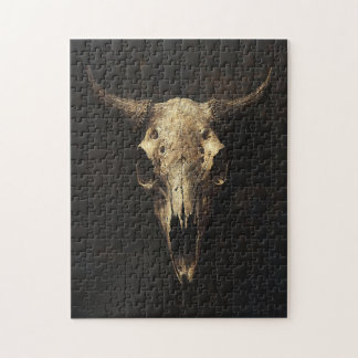Gothic Bull Skull Decoupage Puzzle