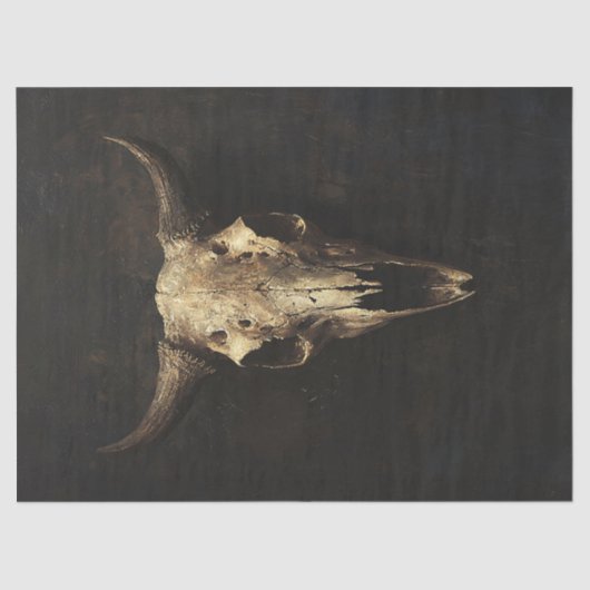 Gothic Bull Skull Decoupage Seidenpapier (Vorderseite)