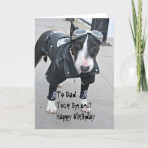 Gothic Bulldog Vater Deine beste Geburtstagskarte Karte