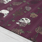 Gothic Burgundy Floral Skulls Schürze