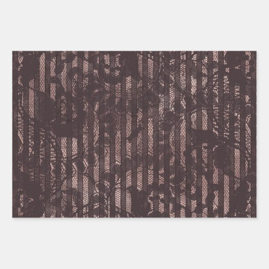 Gothic Burgundy Lace Wrapping Paper Sheets Geschenkpapier Set (Vorderseite 2)