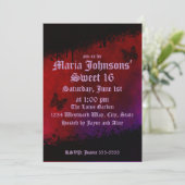 Gothic Butterflies Geburtstag Einladung (Stehend Vorderseite)