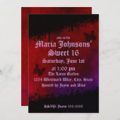 Gothic Butterflies Geburtstag Einladung (Vorne/Hinten)