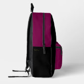 Gothic Butterfly Black und Magenta Backpack Bedruckter Rucksack (Links)