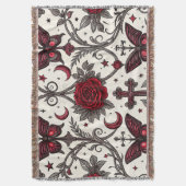 Gothic Butterfly Blumenmuster (1) Decke (Vorderseite Vertikal)